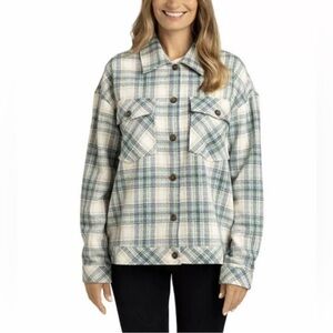 Boston Traders Ladies XXL Plaid Shirt Jacket Button Front